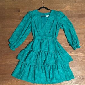 Eliza J Green Floral Dress